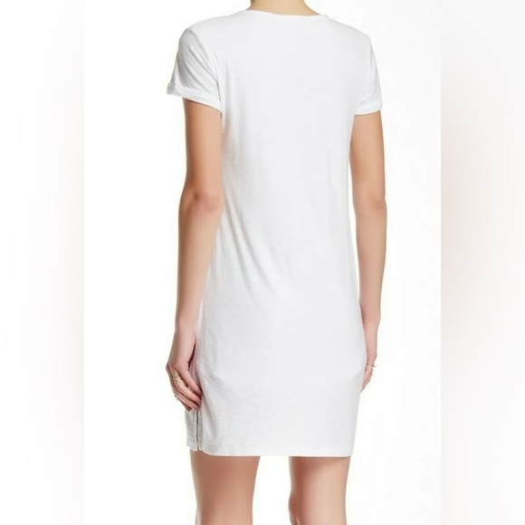 JAMES PERSE Standard Cotton white rolled sleeve Tshirt Dress, lined, size L - Picture 3 of 15